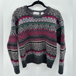 TRADITIONS VINTAGE Wool Grandpa contemporary gorpcore warm sweater LARGE